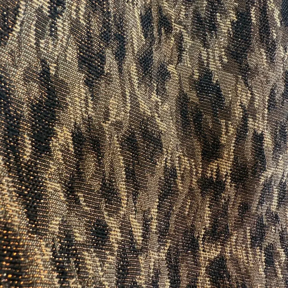 Vintage Y2K Adrienne Vittadini Animal Print Metallic Pencil Skirt 10 NWOT